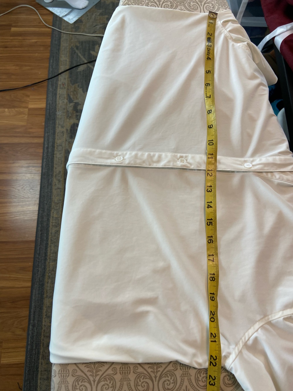 Carbon38 Off White Oversized Tunic Long Button Up Down Shirt Midi Dress XSmall - Picture 3 of 14